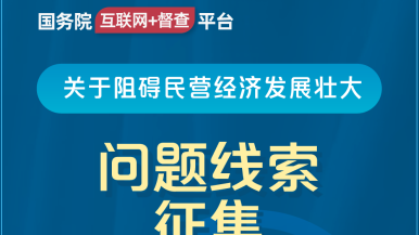 日本啊啊啊啊啊软件免费国务院“互联网+督查”平台公开征集阻碍民营经济发展壮大问题线索